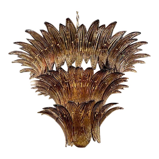 Modern Murano "Palmette" in a Tobacco Fume Color For Sale