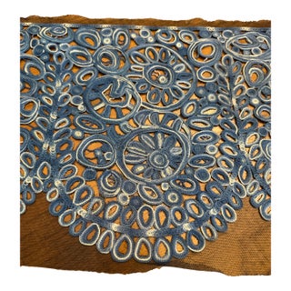 Blue and Cream/White Passementerie From 1930-1950 For Sale