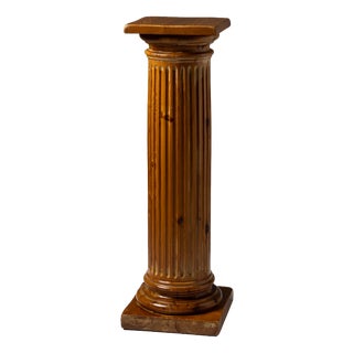 Column-Shaped Pine Plinth, 1890s For Sale