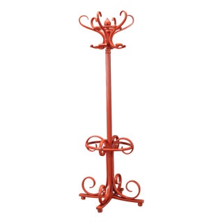 Vintage Coat Rack in Lacquered Wood, 1960s For Sale