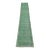 Tabriz Runner 1’11” X 10’9” Green Wool Vintage Overdyed Hand-Knotted Rug For Sale