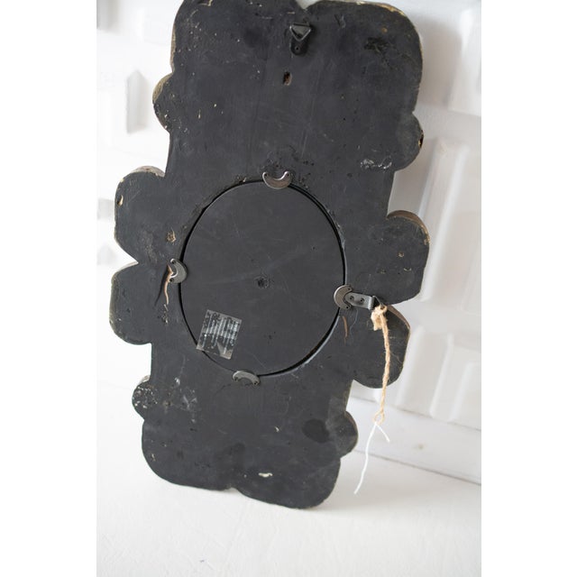 Vintage Brown Art Nouveau Revival Small Wall Mirror For Sale - Image 6 of 8