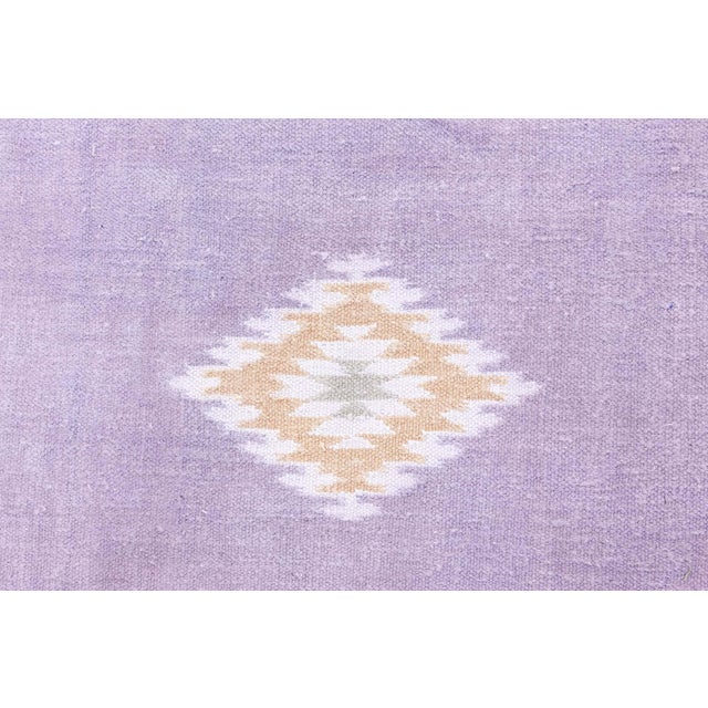 Mid-Century Modern Vintage Indian Dhurrie Rug Doris Leslie Blau For Sale - Image 3 of 10