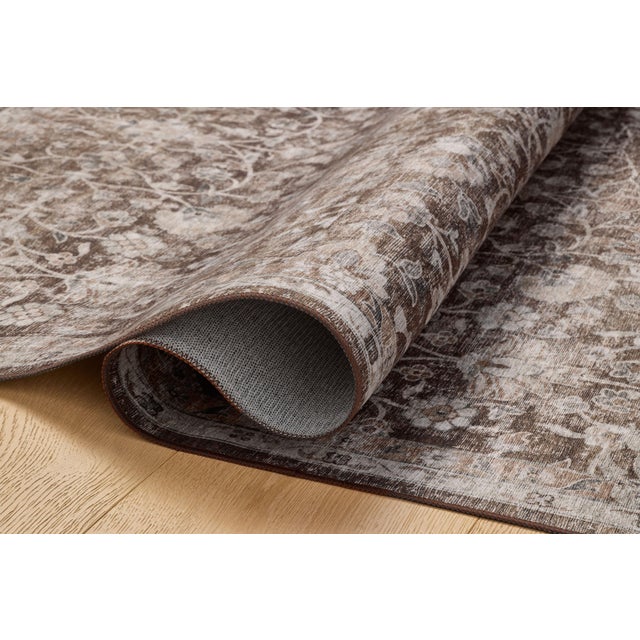 Loloi Rugs Amber Lewis x Loloi Josie Earth / Natural 3'-6" x 5'-6" Machine Washable Accent Rug For Sale - Image 4 of 6