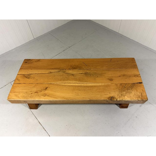 Rustic Rustic Sturdy Hardwood Coffee Table, 1960s For Sale - Image 3 of 18