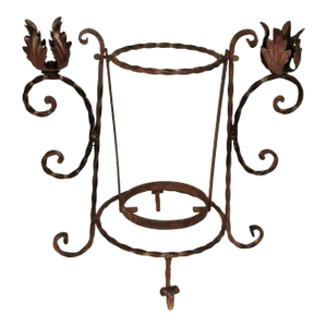 1960s Vintage Iron Magnum Wine Holder & Swivel Cradle
