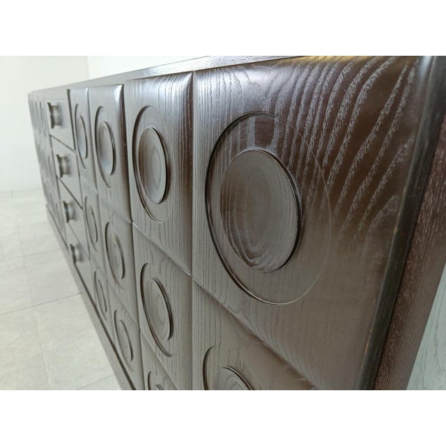 Brutalist Graphical Credenza, 1970s For Sale - Image 11 of 12