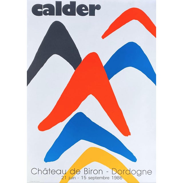 Vintage Alexander Calder Exhibition Poster, 1986 For Sale