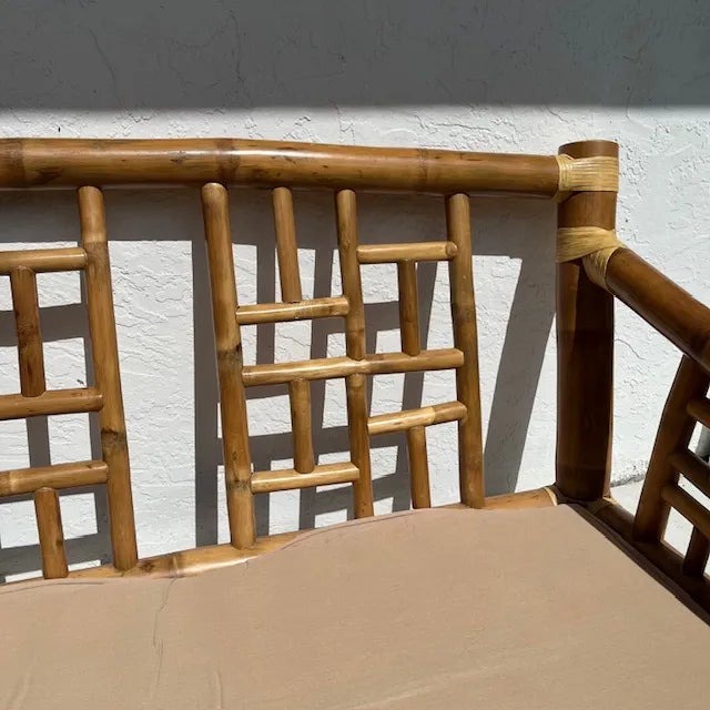 Coastal Elephant Bamboo Sofa in the Style of Budji Layug For Sale In West Palm - Image 6 of 11