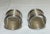 Pair of Antique French Hallmarked Silverplate Napkin Rings Raised Foliate Bands For Sale - Image 4 of 8
