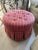 Vintage Coral Box Pleated Tufted Ottoman For Sale - Image 10 of 10