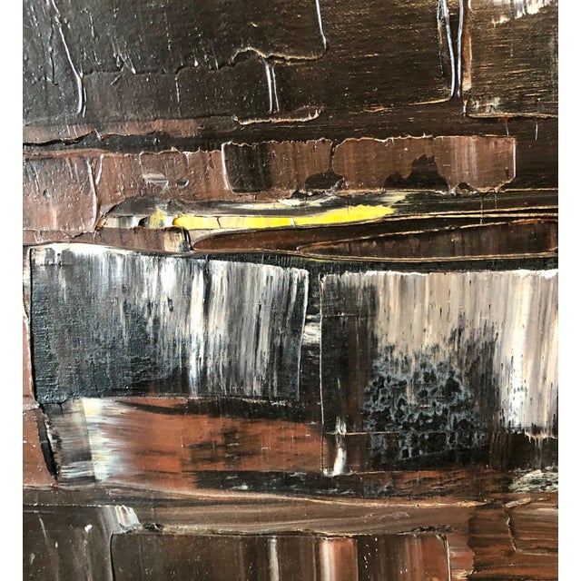 Textile Efraim Modzelevich, Israeli Modernist Abstract Expressionist Jerusalem Kotel Oil Painting Judaica For Sale - Image 7 of 9