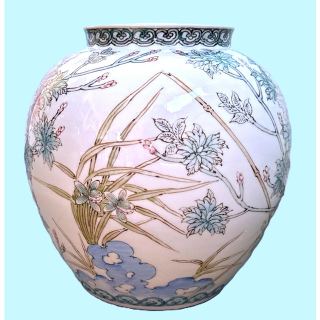 Chinese Porcelain Vase Origin: China, late 20th century Medium: Hand-painted porcelain Dimensions: 10" H × 9.5" W Weight:...