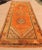 1960s authentic Moroccan vintage orange cor tribal African pile rug.Wonderf work of art, bright oranges geometrical...
