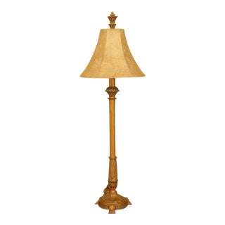 Gold Decorative Table Top Lamp & Shade For Sale