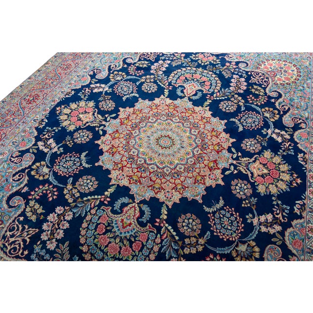 Hand-Knotted Oriental Ru, Kerman For Sale - Image 5 of 11