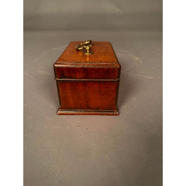 18th Century Dutch Mahogany Tea Caddy With Brass & Bronze Hardware, Circa 1780 For Sale - Image 9 of 15