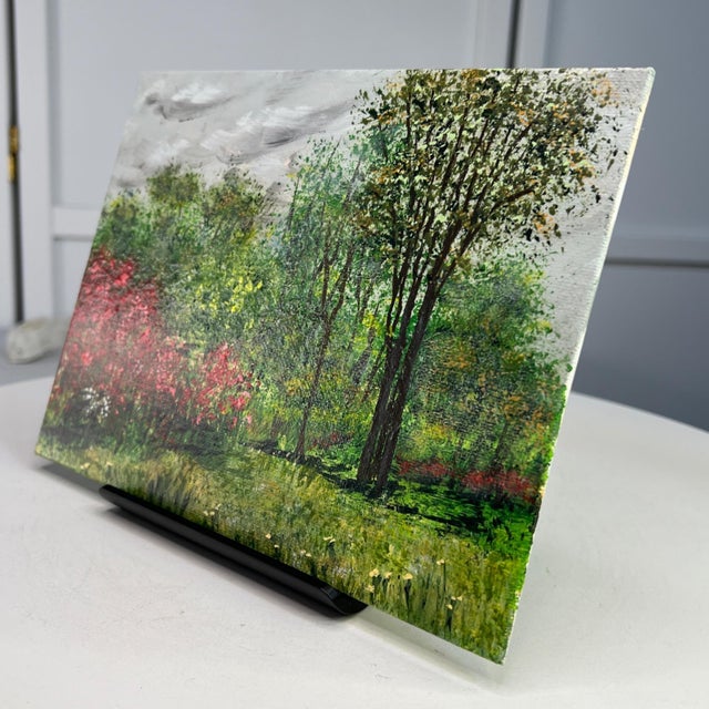 2020s Nature Holds the Key Acrylic Landscape Painting 6" X 8" Wall Art Unframed For Sale - Image 5 of 7