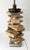 Wood Mid-Century Carved Wood Book Stack Table Lamp For Sale - Image 7 of 10