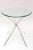 Vintage Silver-Plate Tripod and Glass Folding Side or Drink Tables 1960's For Sale - Image 4 of 10