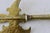 Vintage Ornate Brass Finish Decorative Gothic Halberd Spear Axe Hook Wall Mount For Sale - Image 10 of 11