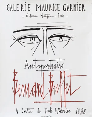 1982 Original French Exhibition Poster, Galerie Maurice Garnier, Bernard Buffet