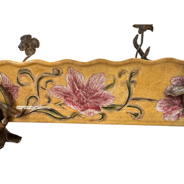 Late 20th Century Wong Lee: Art Nouveau Gilt Bronze Table Jardiniere For Sale - Image 10 of 15