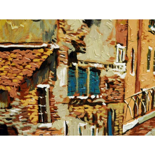 Textile Viktor Shvaiko "Autumn in Venice" on Canvas Framed Hand Signed Make an Offer#179 For Sale - Image 7 of 9