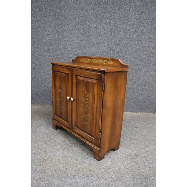 Hitchcock Stenciled Maple Two-Door Console Cabinet For Sale - Image 9 of 12