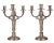 Art Deco Pair of Early 20th Century Plated 3-Arms Candelabras From France by the Company Christofle For Sale - Image 3 of 9
