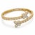 Modern 10k Yellow Gold 2-3/8 CTTW Natural Diamond Bangle Bracelet For Sale - Image 3 of 7