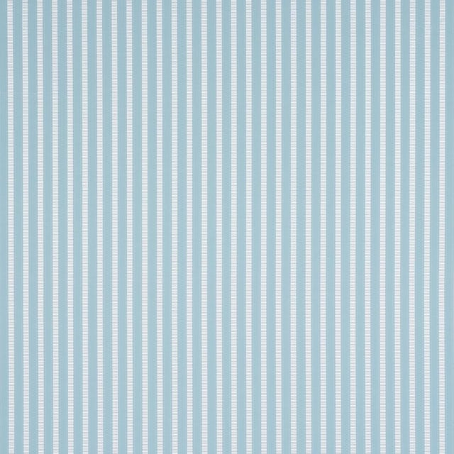 2020s Schumacher Lincoln Small Stripe Fabric In Robin'S Egg For Sale - Image 5 of 5
