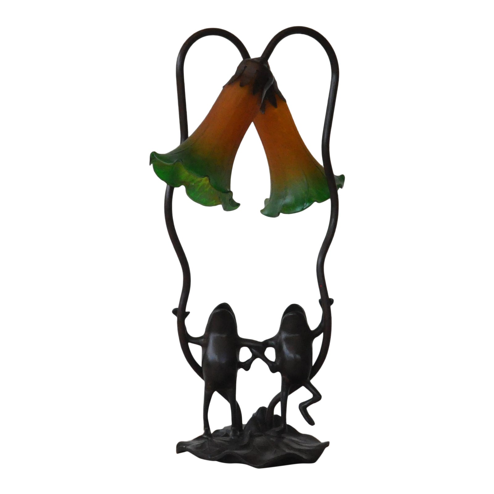 Victorian Style Sculptural Frog Lamp Chairish