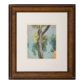 Jason Bereswill "Madrid Tree Study" Oil on Paper For Sale