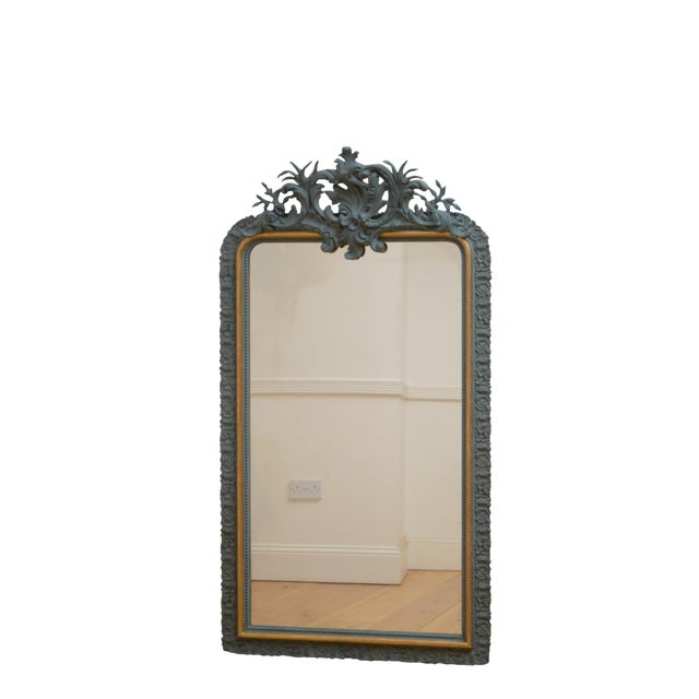 Empire French Giltwood and Painted Pier Mirror, 1860 For Sale - Image 16 of 16