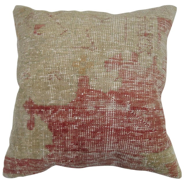 Vintage Zabihi Collection Turkish Oushak Large Rug Pillow - 1'7" x 1'8" For Sale - Image 9 of 10