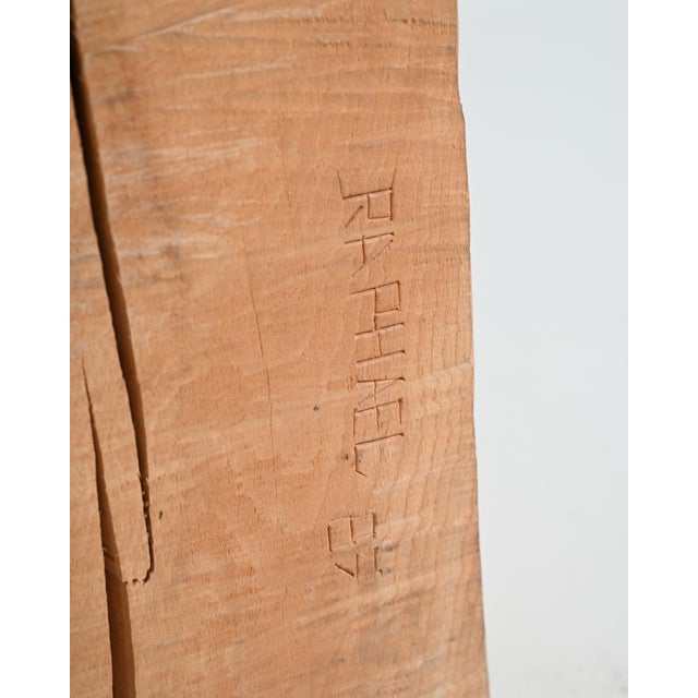 Wood Tavolino Chopping Block with Axe by Raphael Springmann, 2000s For Sale - Image 7 of 13