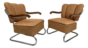 Set of Bauhaus Lounge Chairs by Fa Hynek Gottwald, 1940s