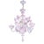 1960s Extraordinary Murano Glass Chandelier Adorned With Pink Flowers For Sale