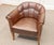 Vintage Swedish Club Chair in Brown Leather, 1940s For Sale - Image 9 of 10