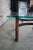 Late 20th Century Vintage Campaign Style Square Heavy Glass & Iron Coffee Cocktail End Table For Sale - Image 5 of 9