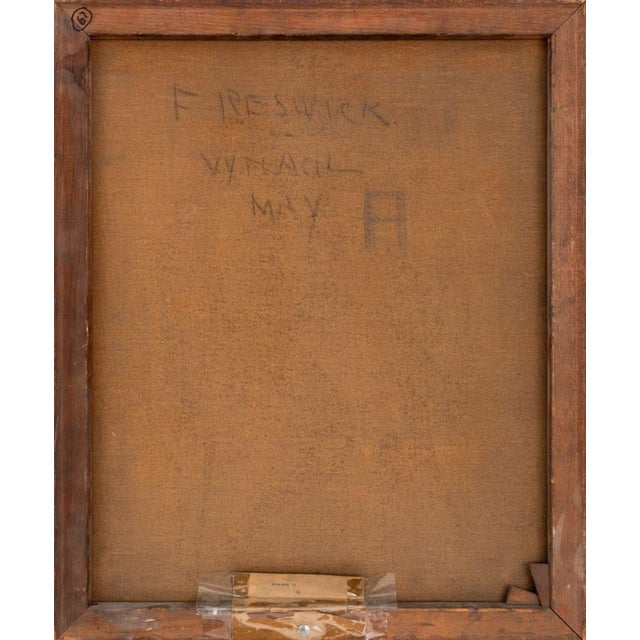 Postmodern Frances Reswick Seated Nude Woman Oil on Canvas For Sale - Image 3 of 5