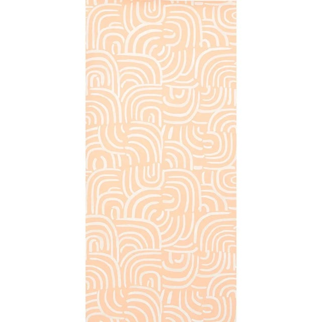 New Beat, designed by Backdrop, is a mid-scale multidirectional wallpaper design composed of painterly concentric arches....