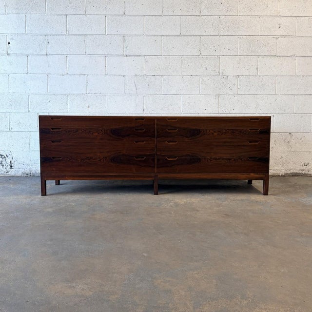 Svend Langkilde Vintage 1960s Danish Mid-Century Rosewood 8-Drawer Dresser by Svend Langkilde For Sale - Image 4 of 10