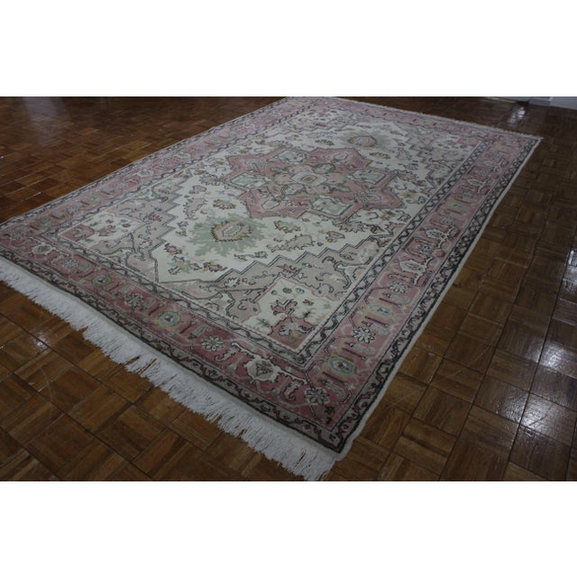 Traditional Turkish Vintage Hand Knotted Rug For Sale - Image 3 of 4
