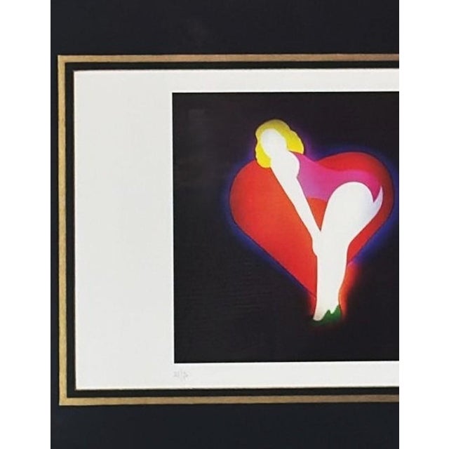 Wood Late 20th Century Marco Lodola Silkscreen on Paper (No. 28/70) in Mirrored Frame For Sale - Image 7 of 18