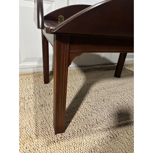 Late 20th Century Mahogany Butler’s Tray Coffee Table With Brass Hardware For Sale In New York - Image 6 of 10