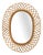 Mid-Century Modern Rattan and Bamboo Oval Wall Mirror by Franco Albini, Italy, 1960s For Sale