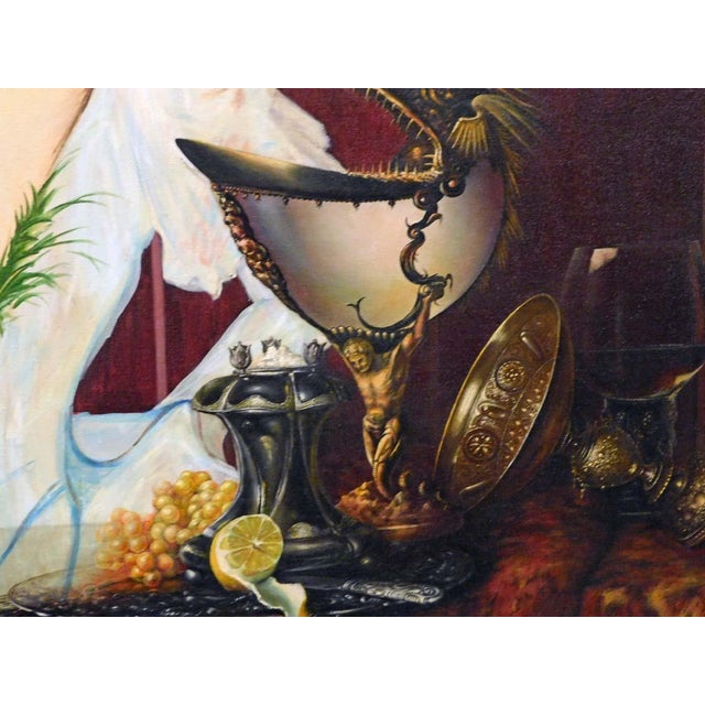 1990s Fazly (Fazoil Ataullakhanov) "Gift From the PAst to La Goulue" Original Oil For Sale - Image 5 of 12