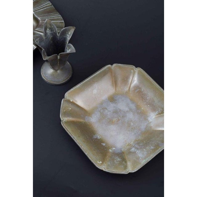 Vintage Vase and Ashtrays in Pewter by Just Andersen, 1930s, Set of 3 For Sale - Image 3 of 5